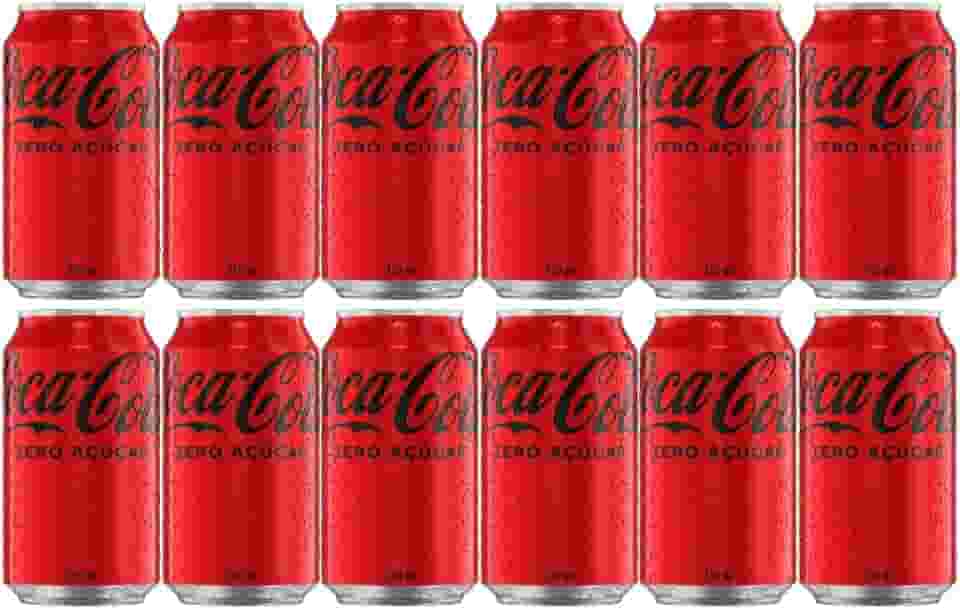 Pack de Coca-Cola Sem Açúcar lata 350ml 12 unidades