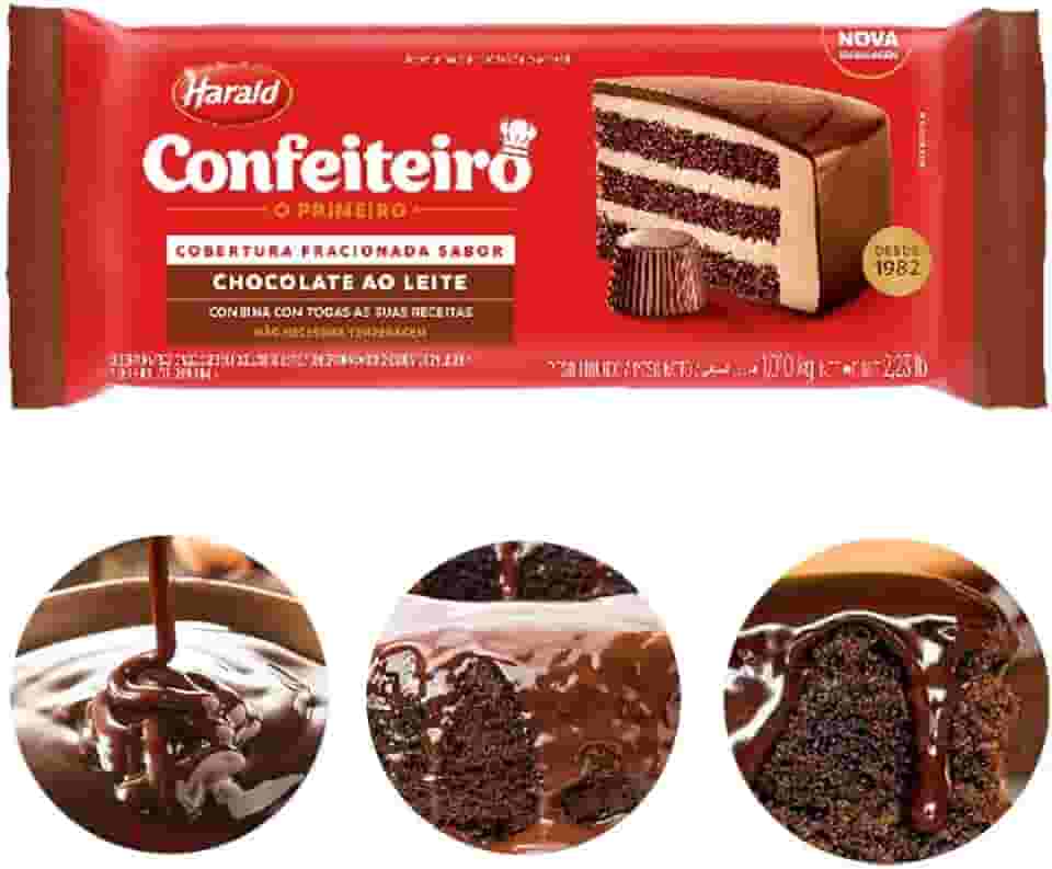 Barra de Chocolate Fracionado Confeiteiro Ao Leite 1,010kg - Harald