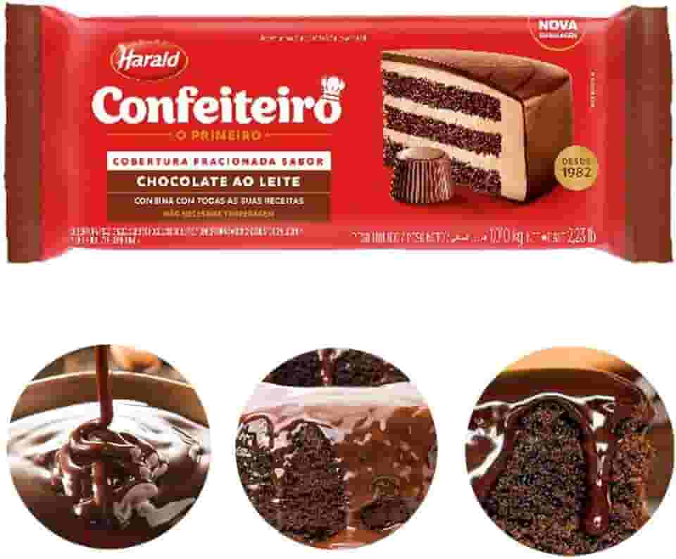 Barra de Chocolate Fracionado Confeiteiro Ao Leite 1,010kg - Harald