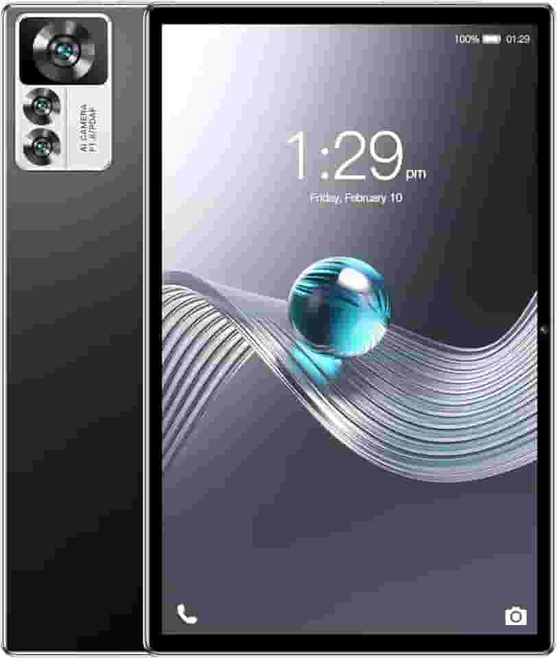 Tablet de 10.1 polegadas, Android 13 Tablet, 6GB RAM + 128GB ROM, Processador de 8 núcleo，WiFi, Bluetooth (Preto)