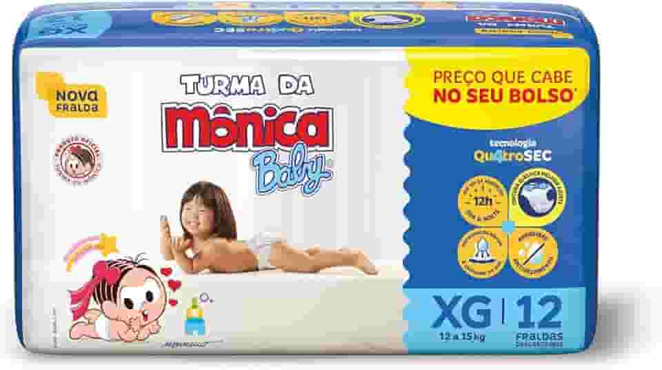 Fralda Turma da Mônica Baby Jumbinho XG 12 Unidades