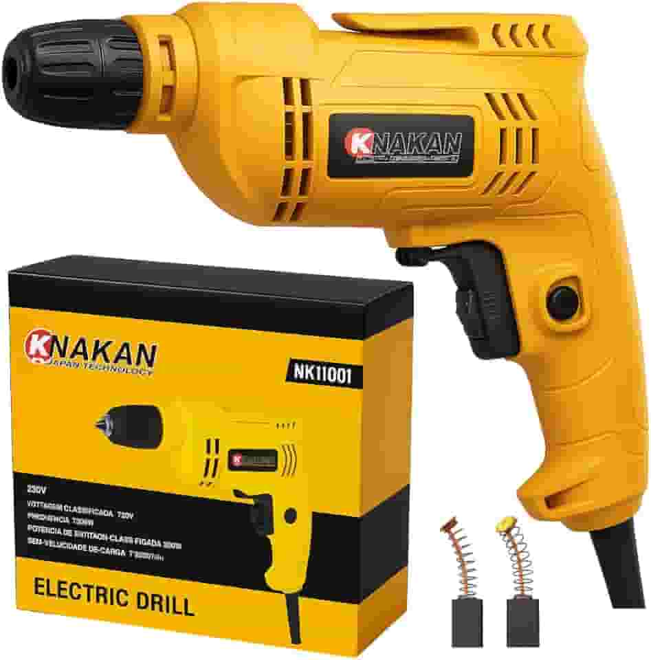 Furadeira Parafusadeira 10mm Elétrica 900W Profissional Nakan (110 Volts)