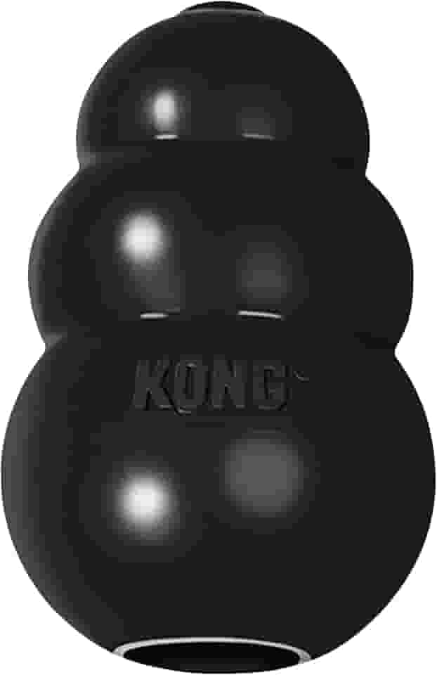 Brinquedo Mordedor com Dispenser Para Petisco Preto Kong Extreme Grande Kong para Cães