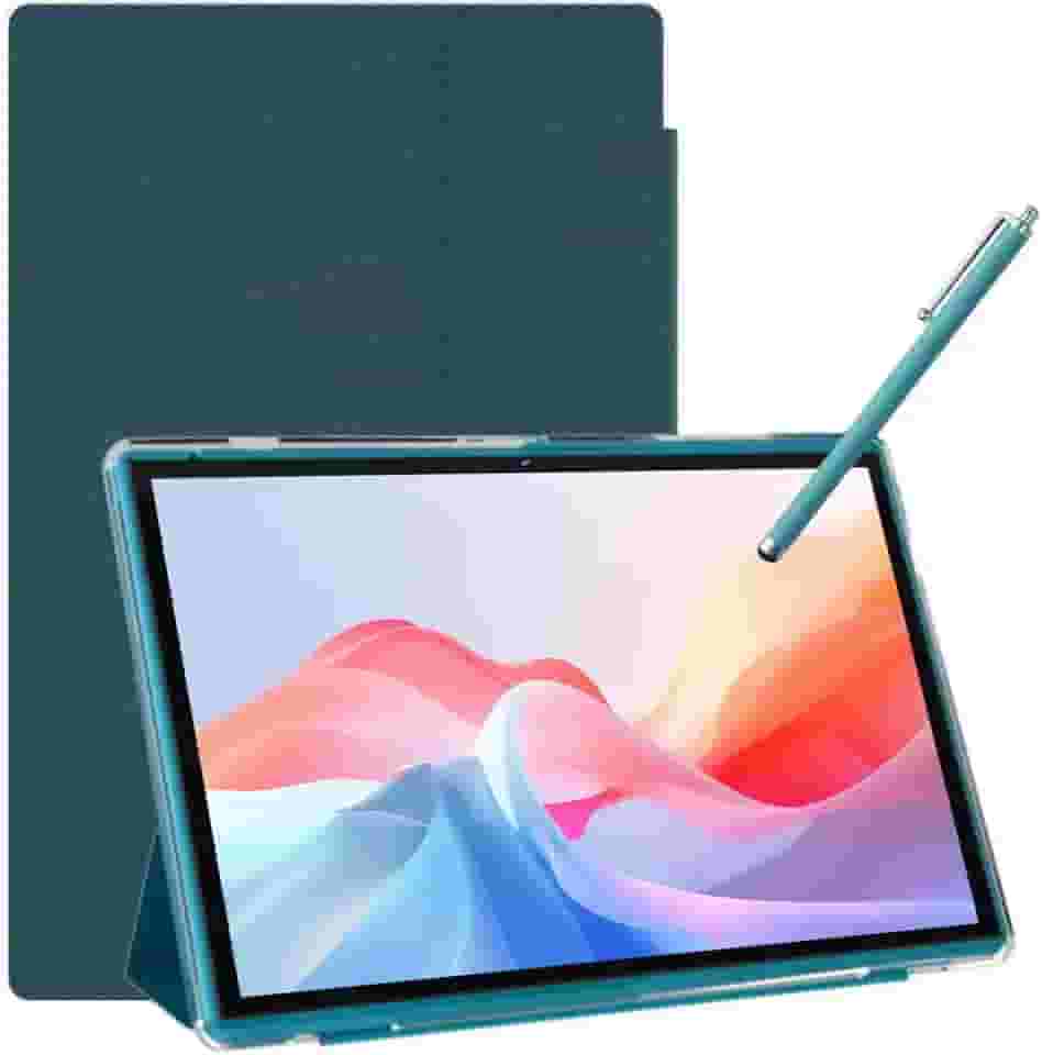 Tablet Android de 10 polegadas com capa Stylus Android 14 tablets 6 GB RAM 32 GB ROM suporta expansão de 1 TB 6000 mAh bateria de 10,1 polegadas IPS HD tela sensível ao toque 2MP + 8MP câmera dupla