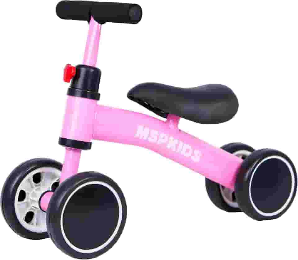 Mini Bicicleta De Equilíbrio Infantil 4 Rodas Para Bebês De 1 A 3 Anos