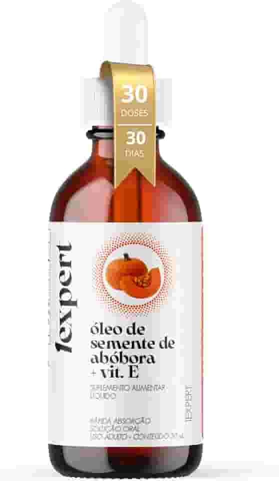 Óleo de Semente de Abóbora + Vitamina E 30 ml - Suplemento Alimentar em Gotas - Fórmula Líquida, Uso Adulto (19+), Qualidade 1EXPERT®