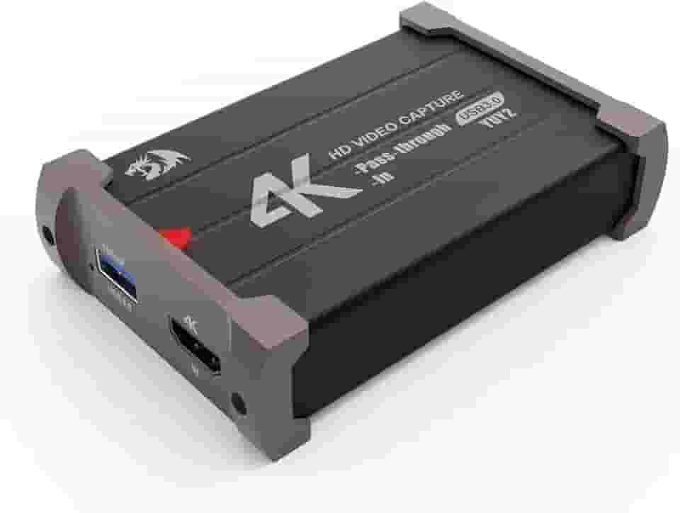 Redragon Placa de captura de áudio e vídeo VC-321, HDMI, USB, preta