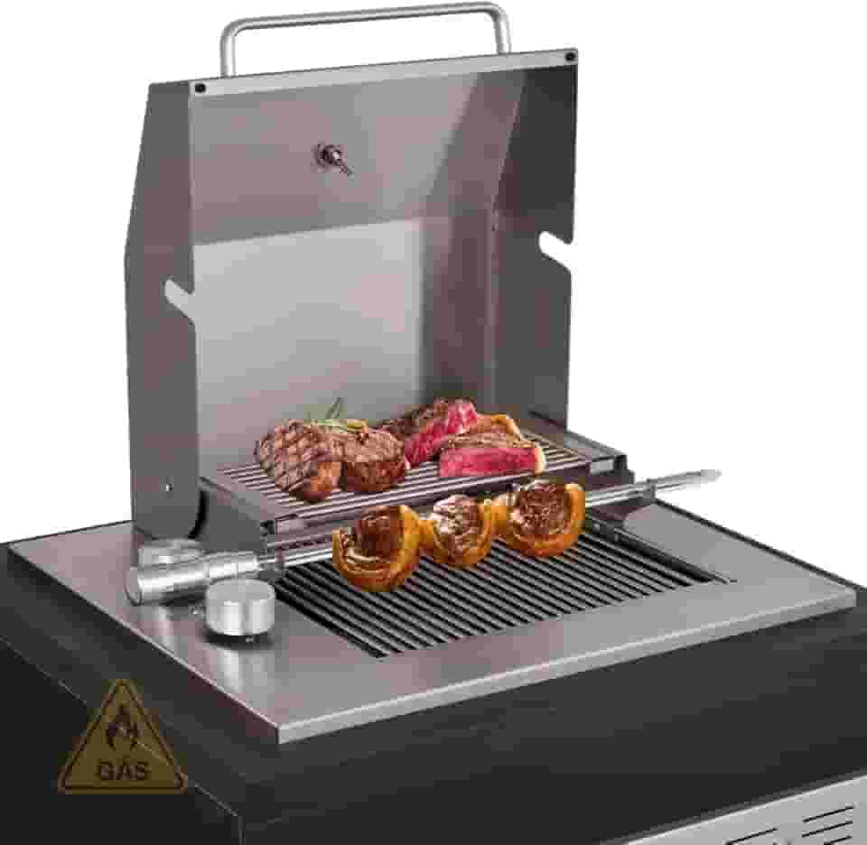 Titan Eletro, Churrasqueira Grill de Embutir a Gás com Tampa Diamond Premium GLP Titan