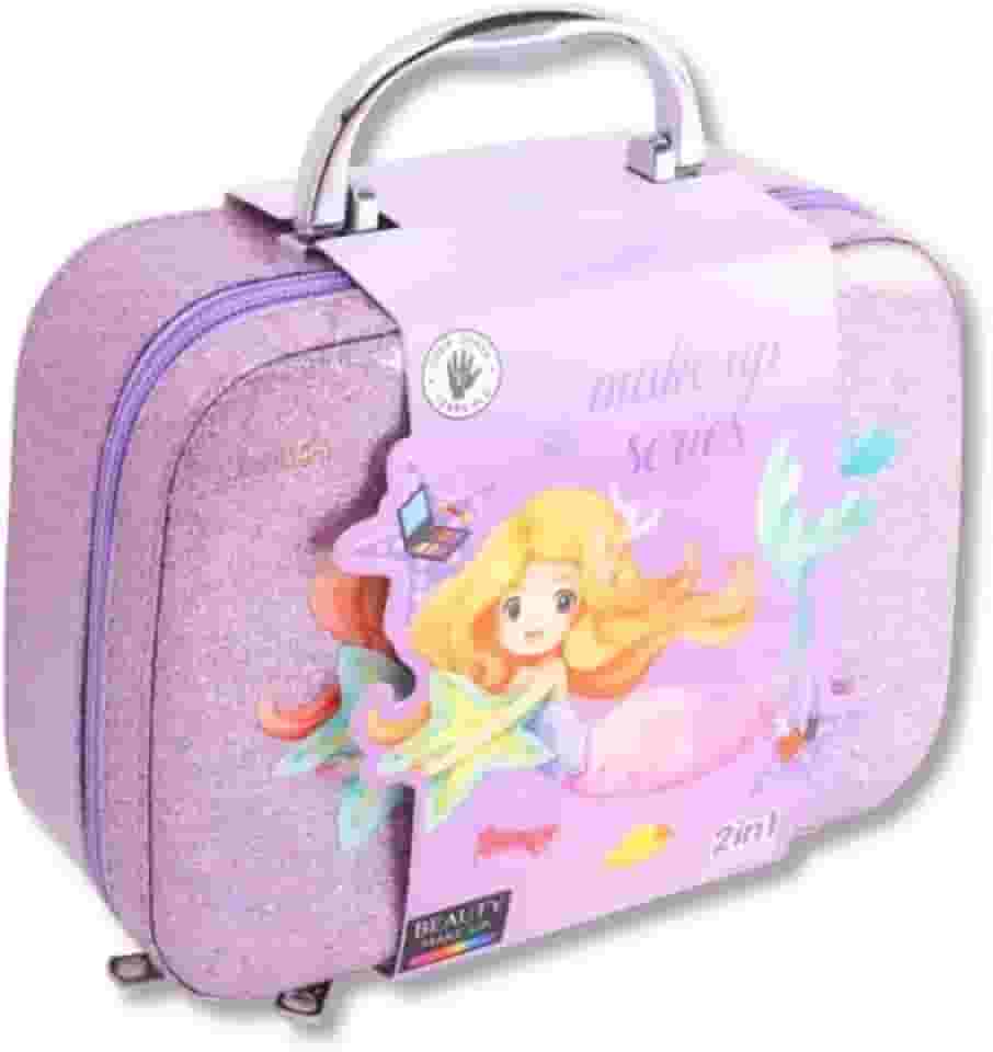 Kit Maquiagem Infantil Com Bau Maletinha Completa De Make