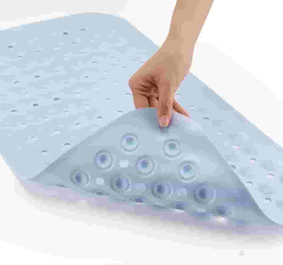 Tapete Antiderrapante para Banheiro 36x71cm com Ventosas - Lavável na Máquina, Ideal para Box de Banheiro e Piso de Banheira