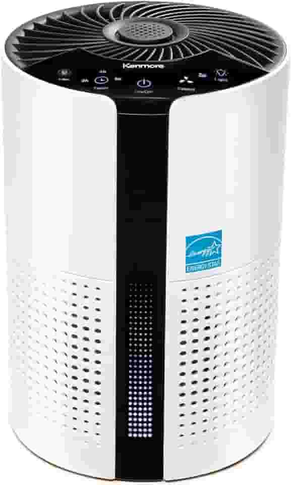 Kenmore Purificadores de ar PM1010 para quarto de até 348 m² com filtro HEPA verdadeiro H13, trava para crianças, modo de suspensão para quartos pequenos