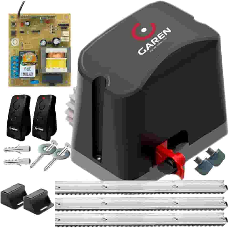 Kit Motor de Portão Deslizante De Correr Completo 2 Controles 3m Cremalheira (220, Volts)