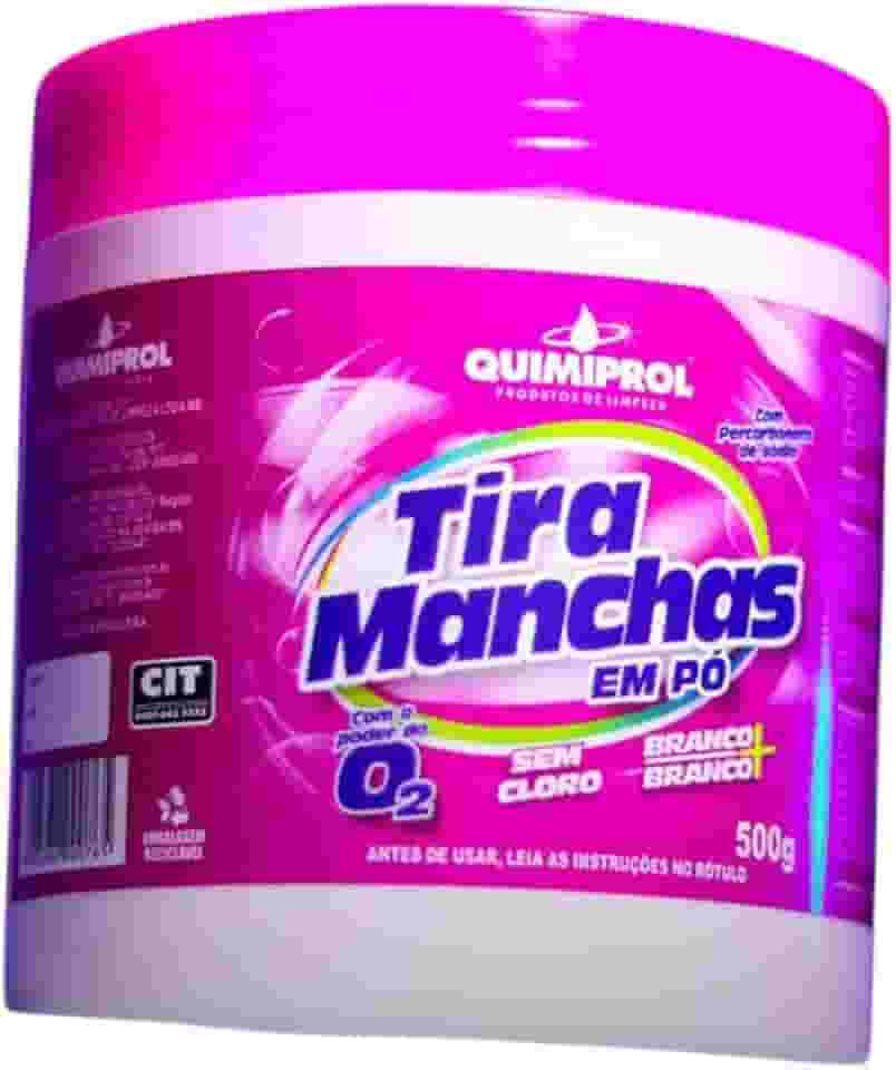 Tira Manchas Em Pó Com Percarbonato de Sódio Sem Cloro Para Roupas Brancas 500g