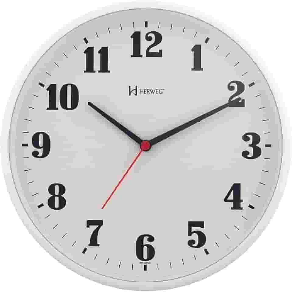 Relógio de Parede Quartz Branco