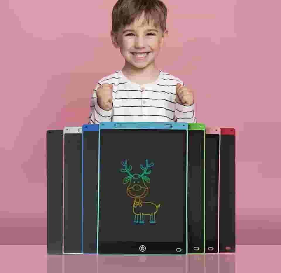 Lousa Mágica Infantil Digital LCD 8,5 Polegadas – Tablet de Escrita Colorida para Desenho, Educativa - Cores Sortidas