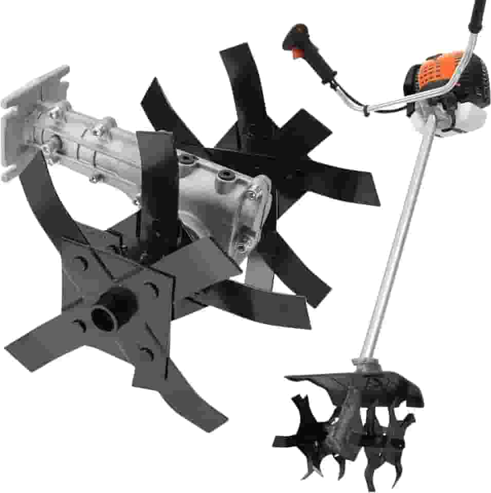 Capinadeira Enxada Rotativa para Roçadeira a Gasolina 26mm com 9 Estrias Lâminas Arado Cultivador, Uso Agrícola Profissional e Doméstico