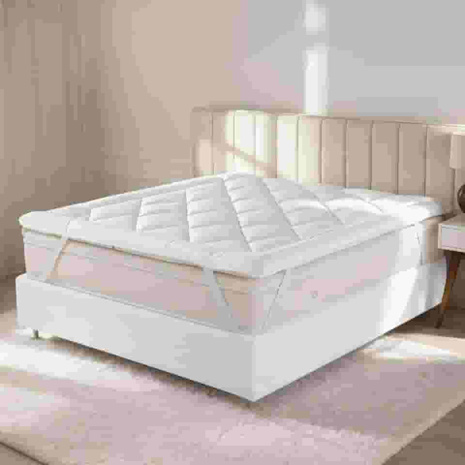 Pillow Top Casa Dona Extra Macio 5cm Tecido Premium 400 Fios Antialérgico e Antiácaro Fixação com Elástico Upgrade para Seu Colchão (Solteiro)