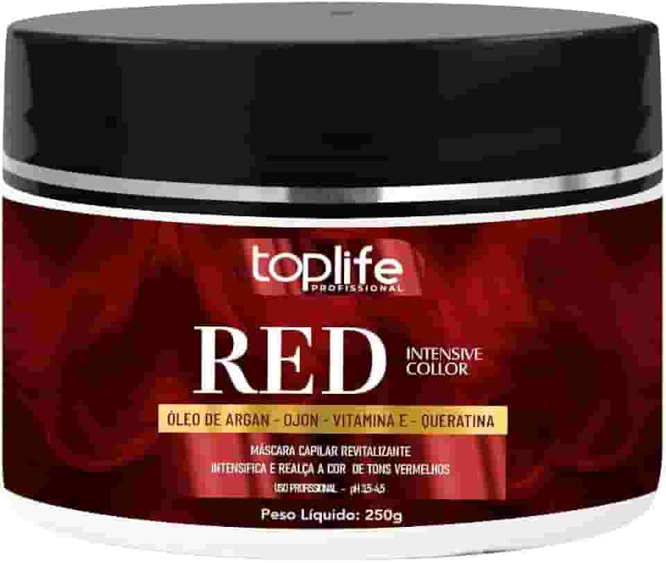 Máscara Matizadora Tonalizante Vermelha Red Toplife 250gr