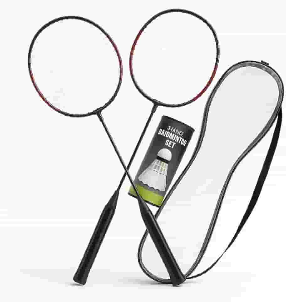 Genérico Kit de Badminton 2 Raquetes + 3 Petecas + Estojo + Bolsa de Transporte