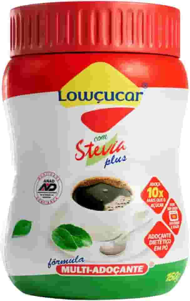 Adoçante Lowçucar Plus com Stevia em Pó Pote 150g