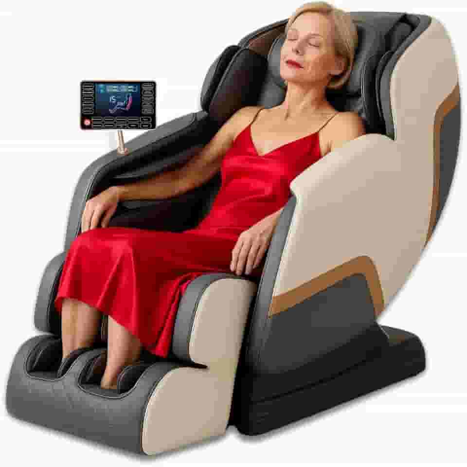 Poltrona de Massagem Dubai Tech Gravidade Zero: Moderno, Couro Sintético, Cinza, Cadeira de Massagem, Relaxar, Massagem, Aquecimento, Espuma, Plástico