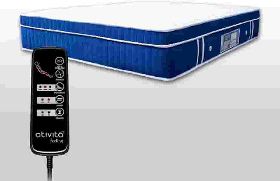 Colchão King Size (1,93 x 2,03 m) Com Controle Massagem (Azul)