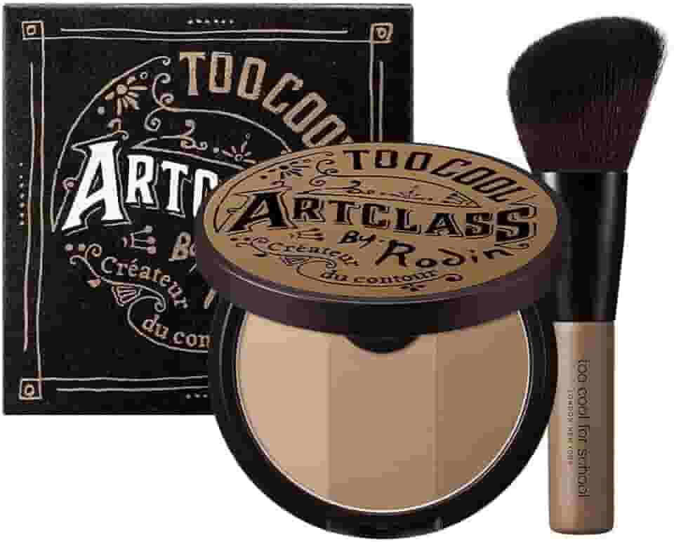 Too Cool for School - Artclass by Rodin Shading Master com pincel | Paleta de contorno coreana | Maquiagem facial fina | Bronzer (#1,5 neutro)
