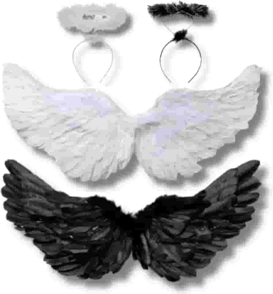 Fantasia Tiara E Asas De Anjo Adulto Juvenil Festa Halloween Carnaval Luxo Feminino