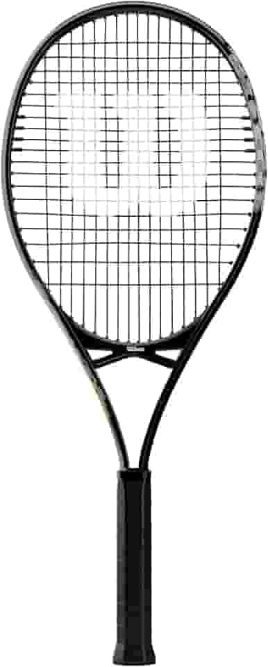 Raquete de tênis Wilson WR087510U2, pré-amarrada, Aggressor 112 (Agressor) Grip tamanho 2, preta