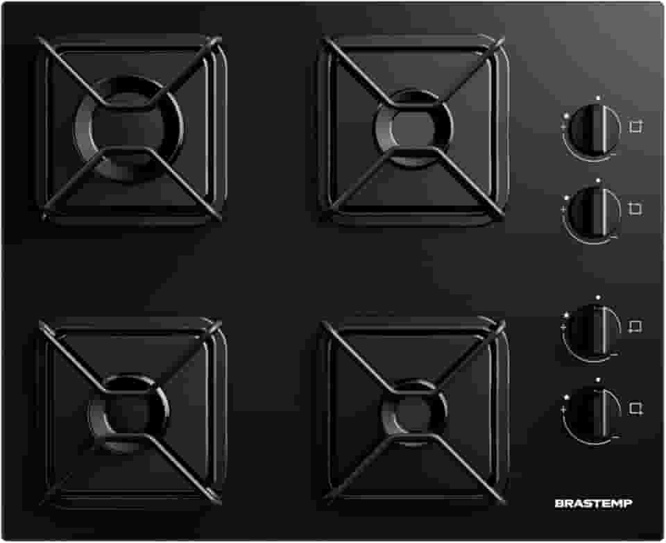 Cooktop Brastemp 4 Bocas a Gás com Grades de Ferro Aramado e Chama Simmer - BDD61BE Bivolt