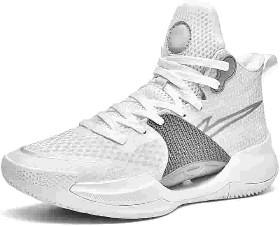 Tênis de basquete masculino leve, malha respirável, sola de alta tração, tênis adequados para academia