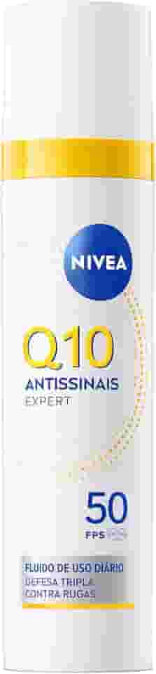 NIVEA Q10 Antissinais Fluido Diário FPS 50 40ml - com GLYCOSTOP™ e Q10 Puro