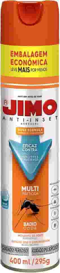 JIMO Anti Inseto Multi Inseticida Eficaz Contra Mosquitos Dengue Pernilongos Moscas Baratas e Formigas Aerossol 400ml