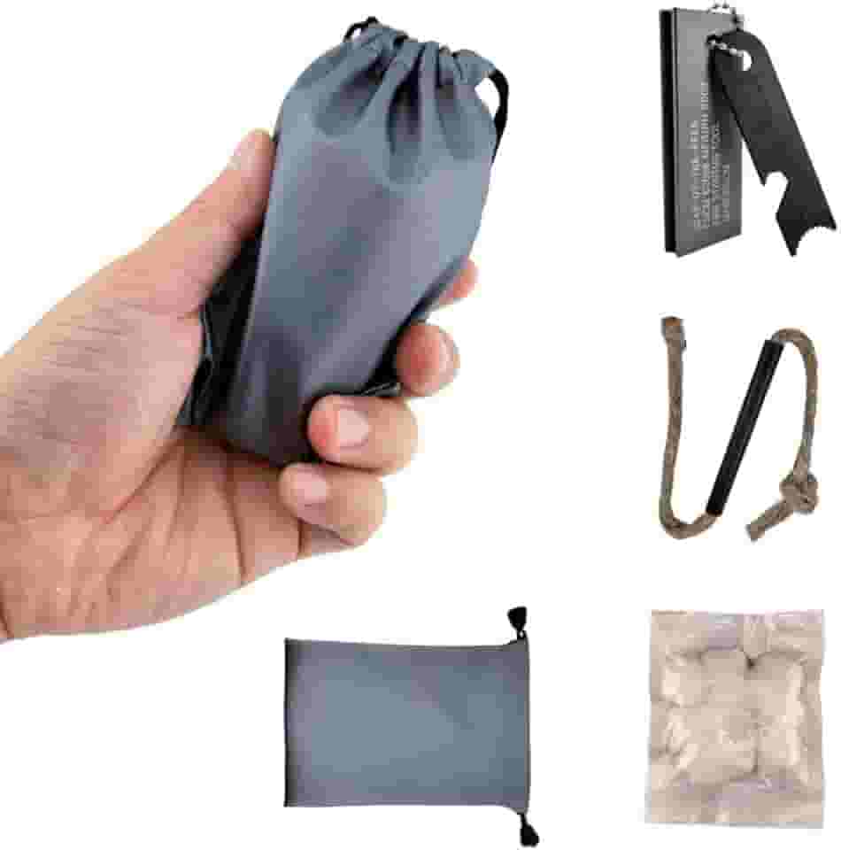 Kit de iniciante Survival Fire – Haste de Ferro e Magnésio Fogão Compacto com Pederneira e Aço para Lareira Firestarter para Acampamento ao Ar Livre Bushcraft Caminhadas Aparelhos de