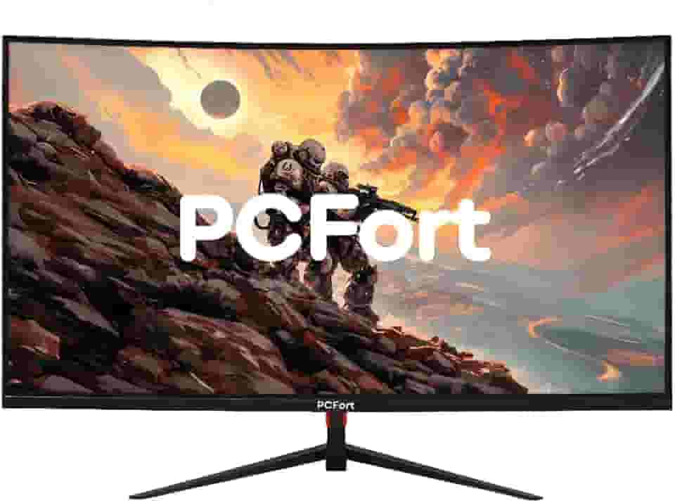 Monitor Gamer Curvo PCFort U27F100 27' 1ms 100Hz LED Full HD 100% sRGB HDMI VGA Preto