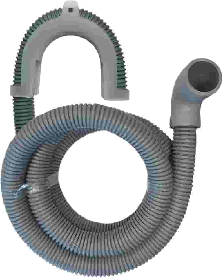 Mangueira Saída Água Máquina De Lavar Universal 2m Metros Cinza Com Suporte | Ledmang