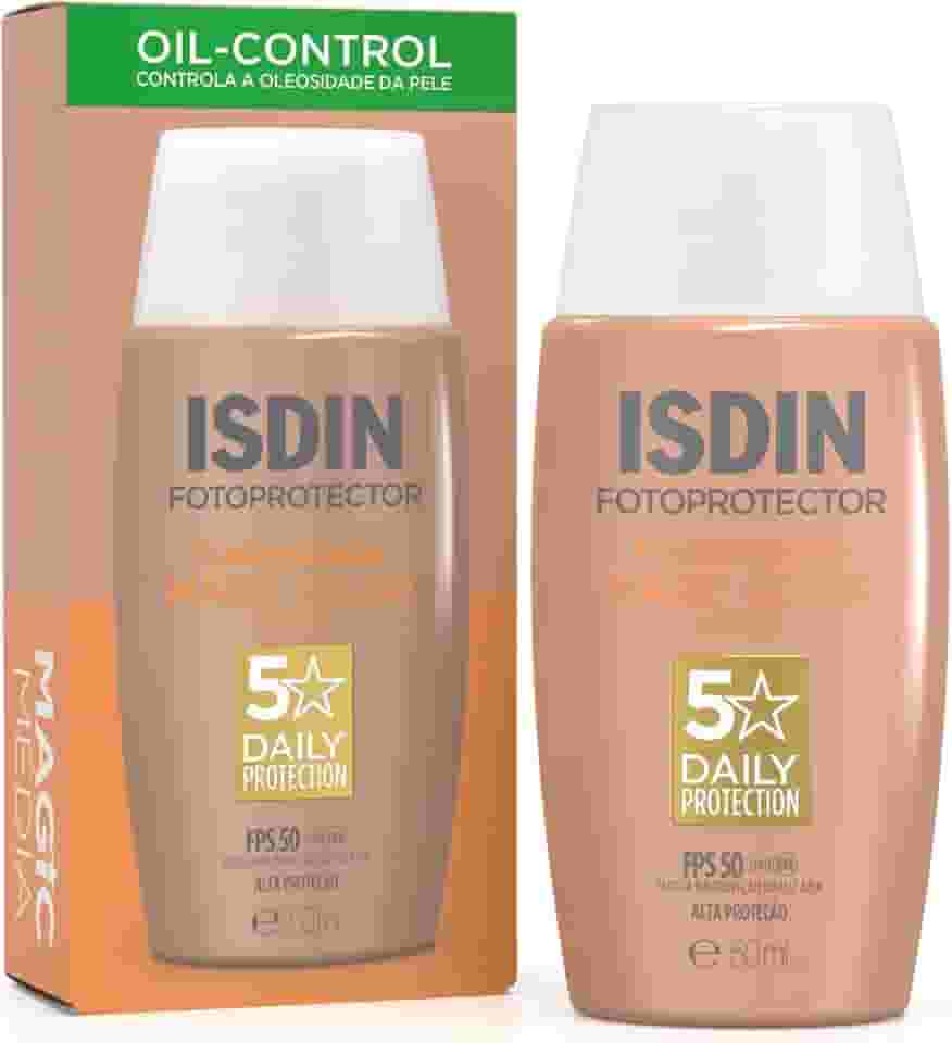 ISDIN Protetor Solar Facial Fusion Water Magic Color FPS 50 - Cor Média - 50ml