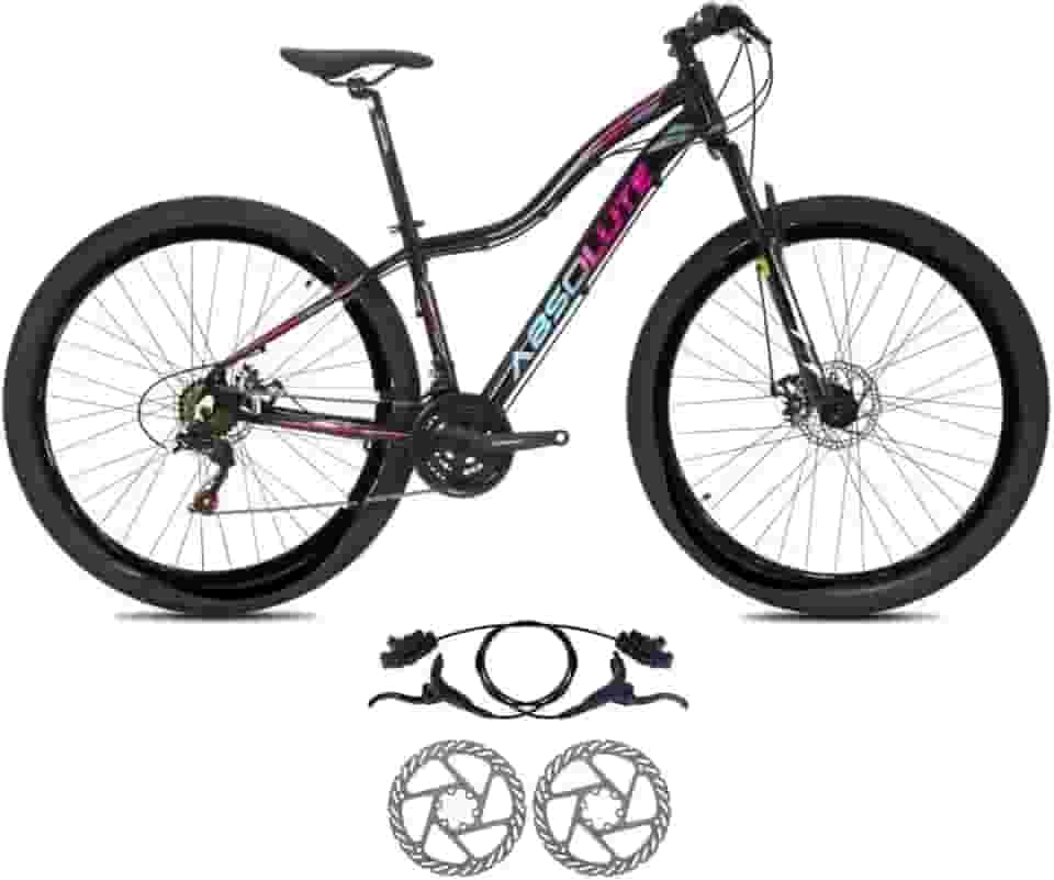 Bicicleta Aro 29 Absolute Hera 24 V MTB Aluminio Freio Hidráulico Suspensão 80mm Feminina