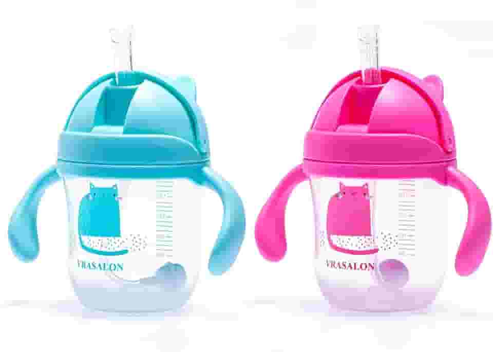 Copo Bebê 360 Mágico Treinamento Antivazamento Alça 220ml (Rosa)