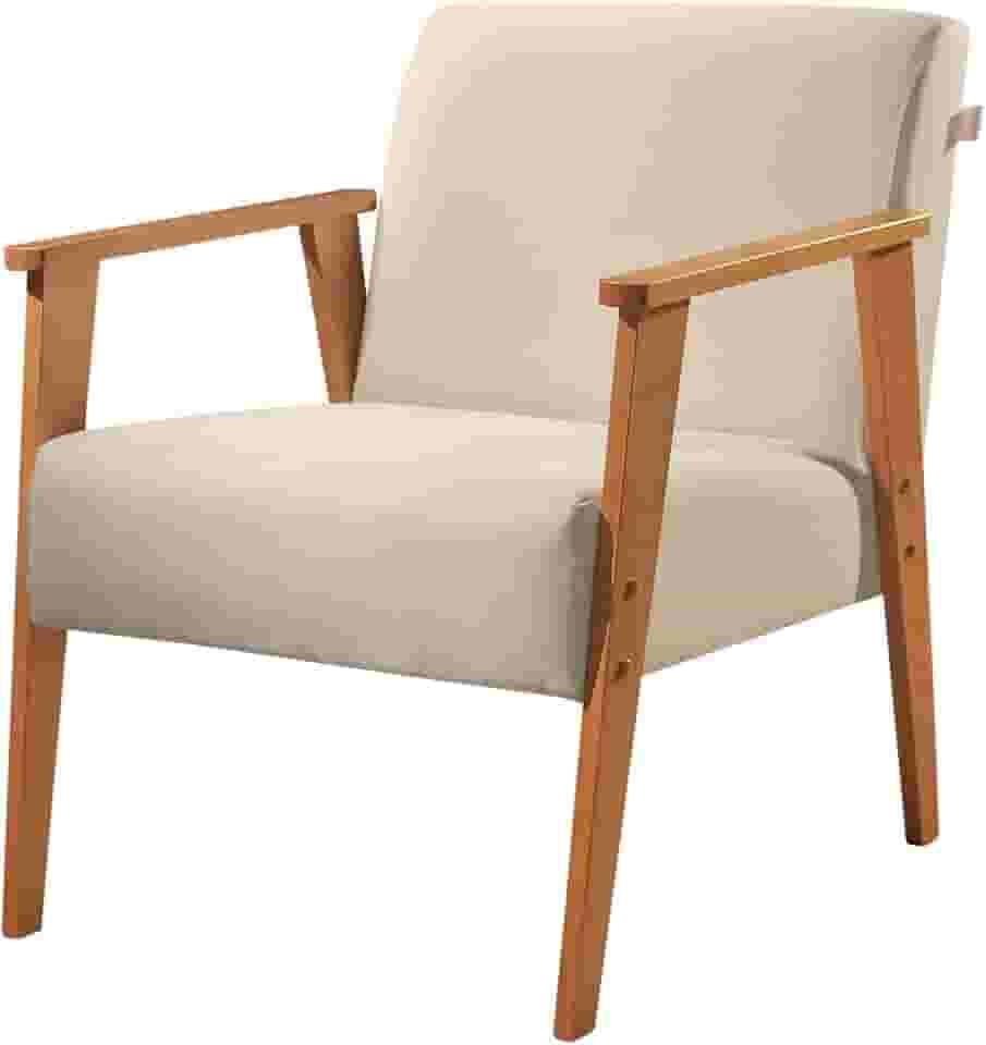 Poltrona em Linho Perla Agarb Decor Cor:Linho Bege Claro