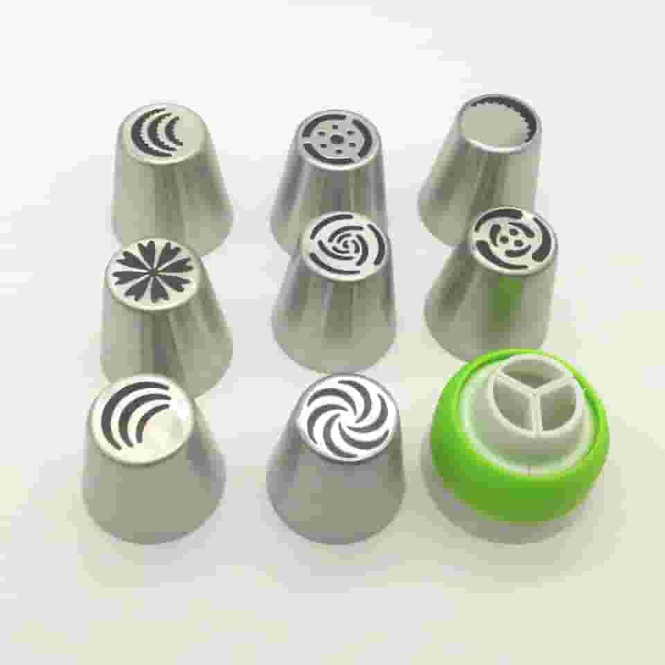 Bicos Russo de Tulipas Para Confeitar 8pçs Aço Inox