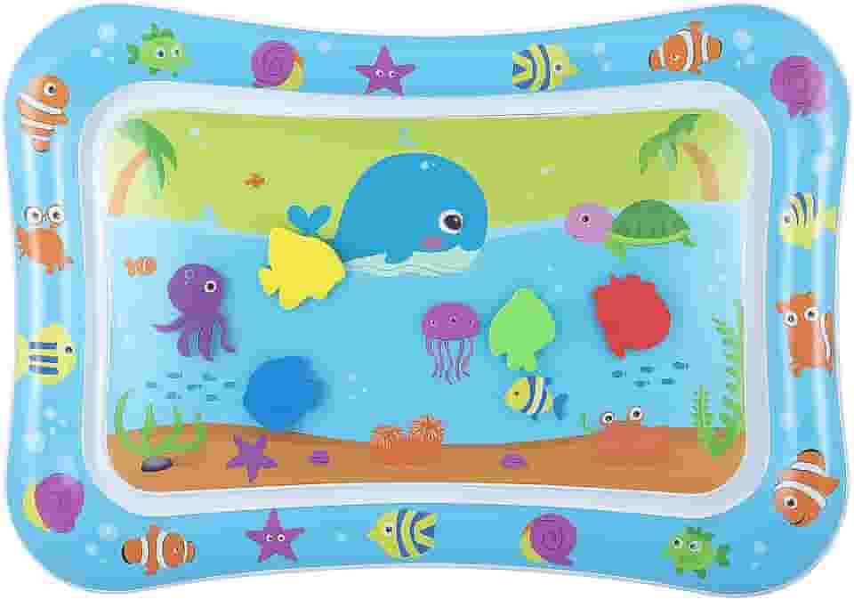Tapete Infantil de Água Inflável para Bebê Almofada Sensorial Interativa Brinquedo Baby Educativo 48,5x67,5cm (Oceano)