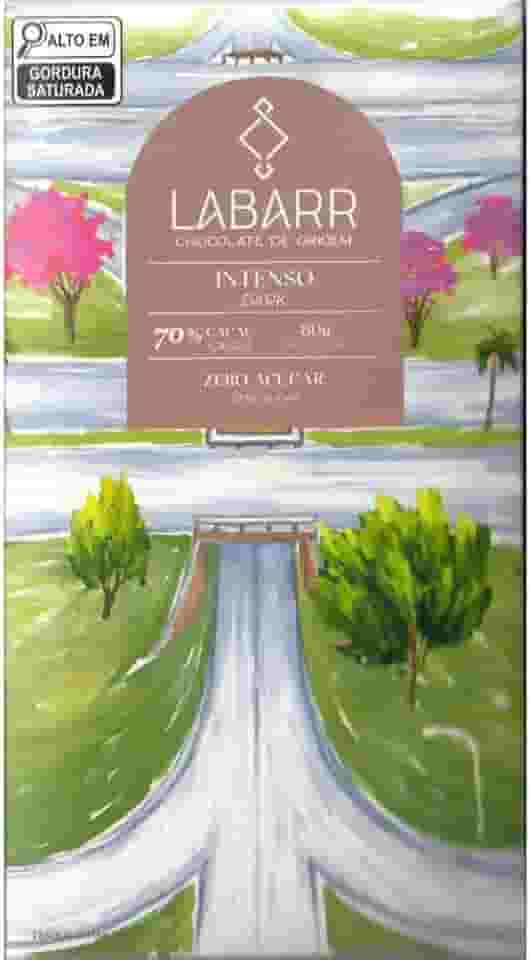 Labarr Chocolate de Origem 70% Zero Açúcar 80g