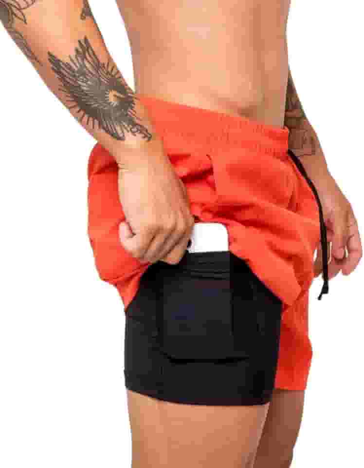 Bermuda Masculina Corrida Treino Academia Musculação 2 em 1 Surty Athletic Code