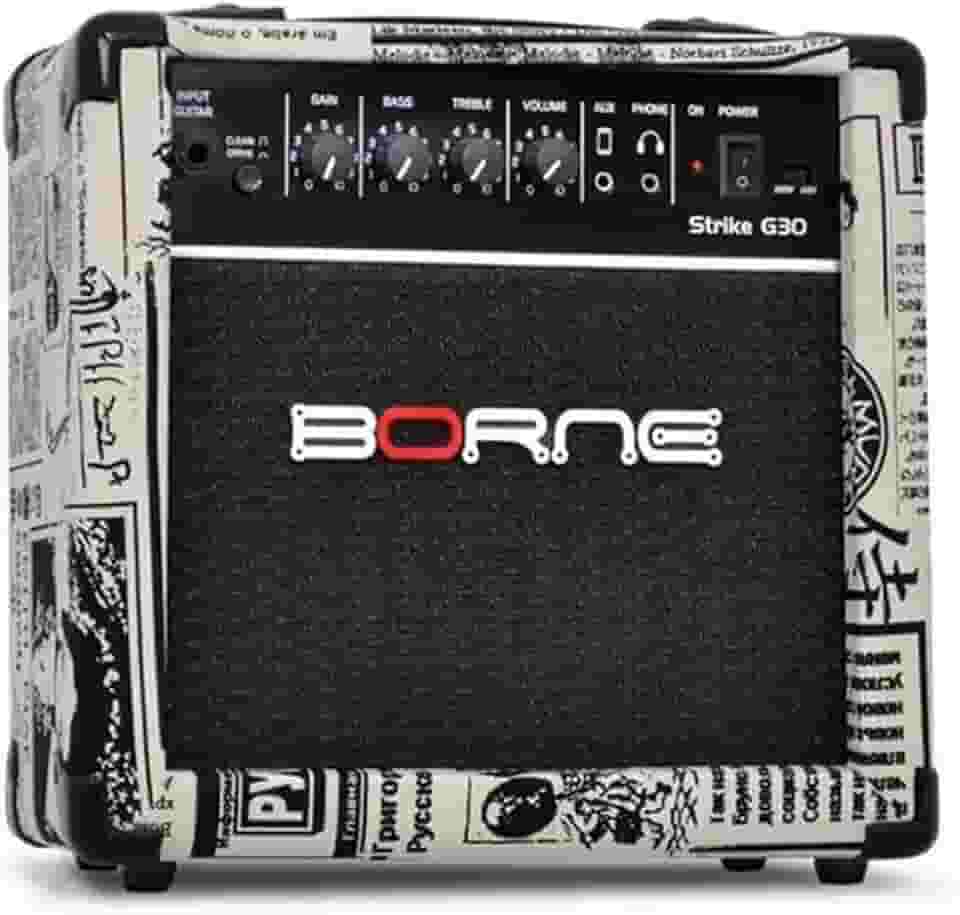 Amplificador Cubo Para Guitarra Borne Strike G30 Jornal 15W Bivolt Automático