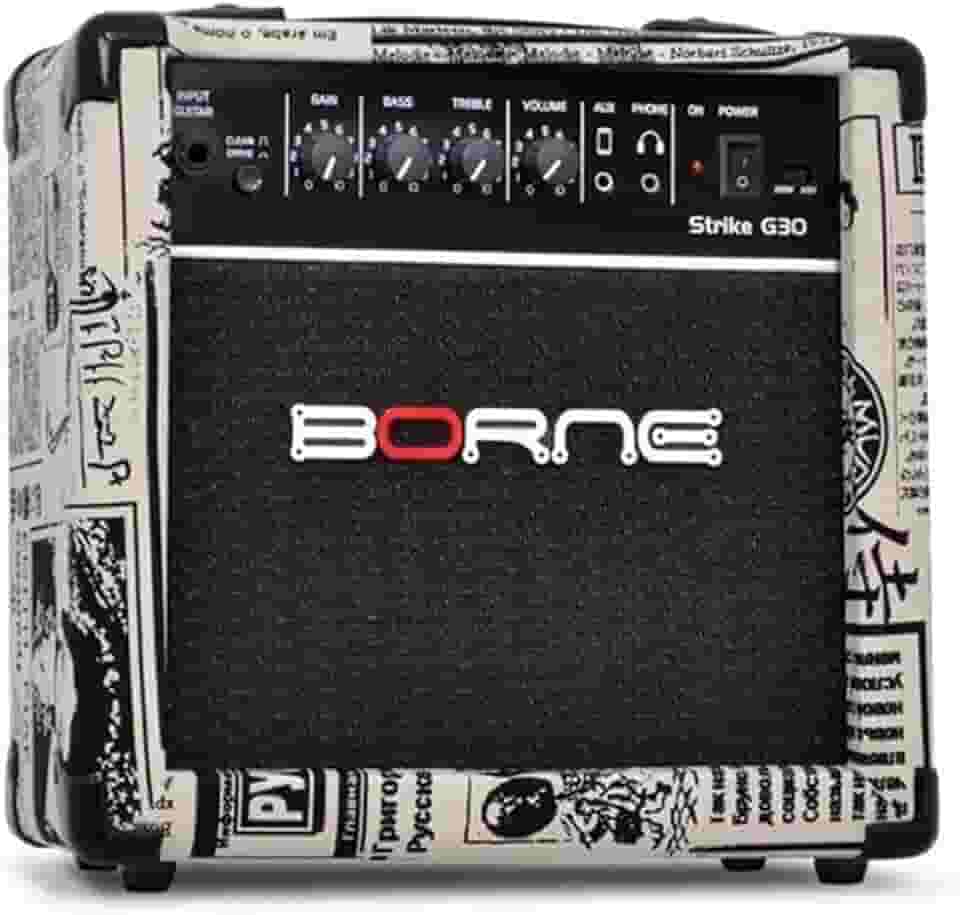 Amplificador Cubo Para Guitarra Borne Strike G30 Jornal 15W Bivolt Automático
