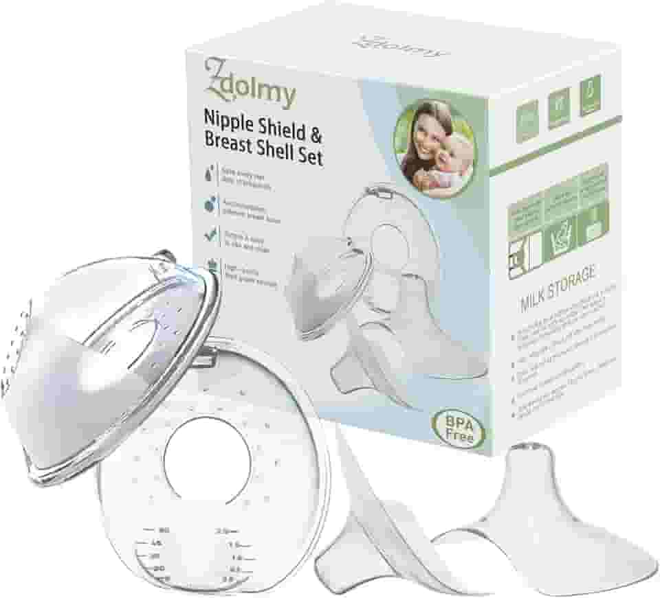 Protetor de mamilo e concha de mama para amamentação, coletor de leite protetor de mamilo para amamentação, coletor de leite materno para copos, coletor de leite materno (pacote com 4)