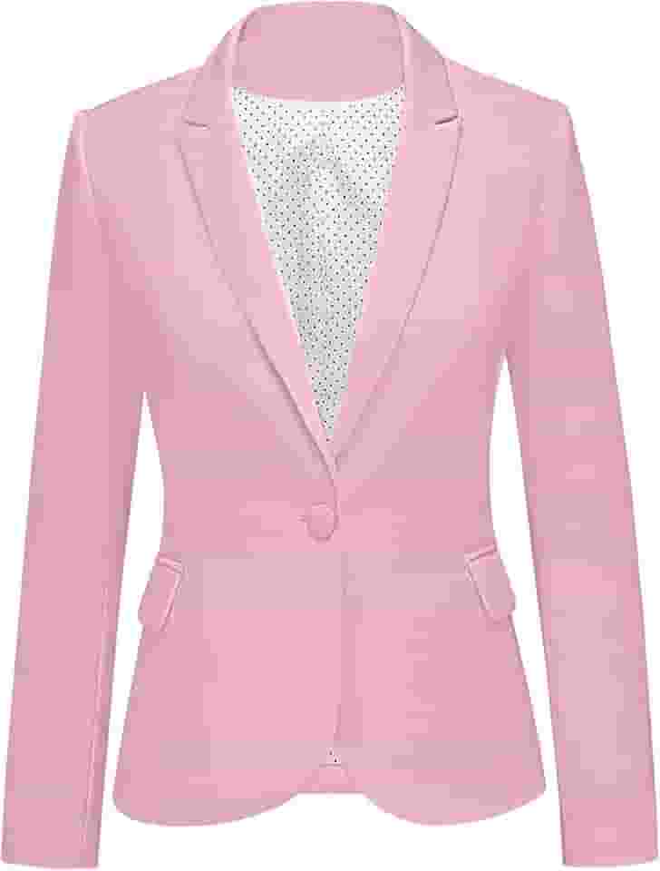 LookbookStore Blazer feminino com lapela notched bolsos botão trabalho escritório blazer terno