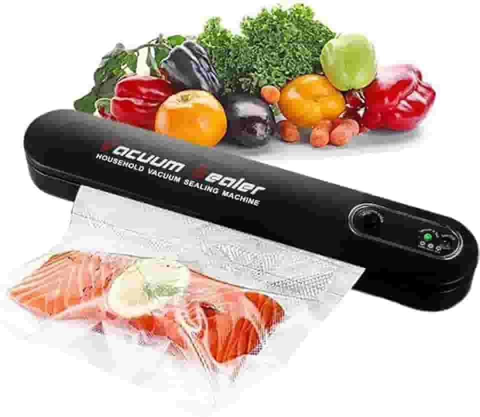 Seladora a Vácuo Automática e Compacta para Alimentos | Sistema 2 em 1 (Selagem + Aspiração) | Compatível com Sacos Rolos 20–30 cm | Ideal para Carnes, Vegetais e Frutas | Conserva e Fácil Limpeza