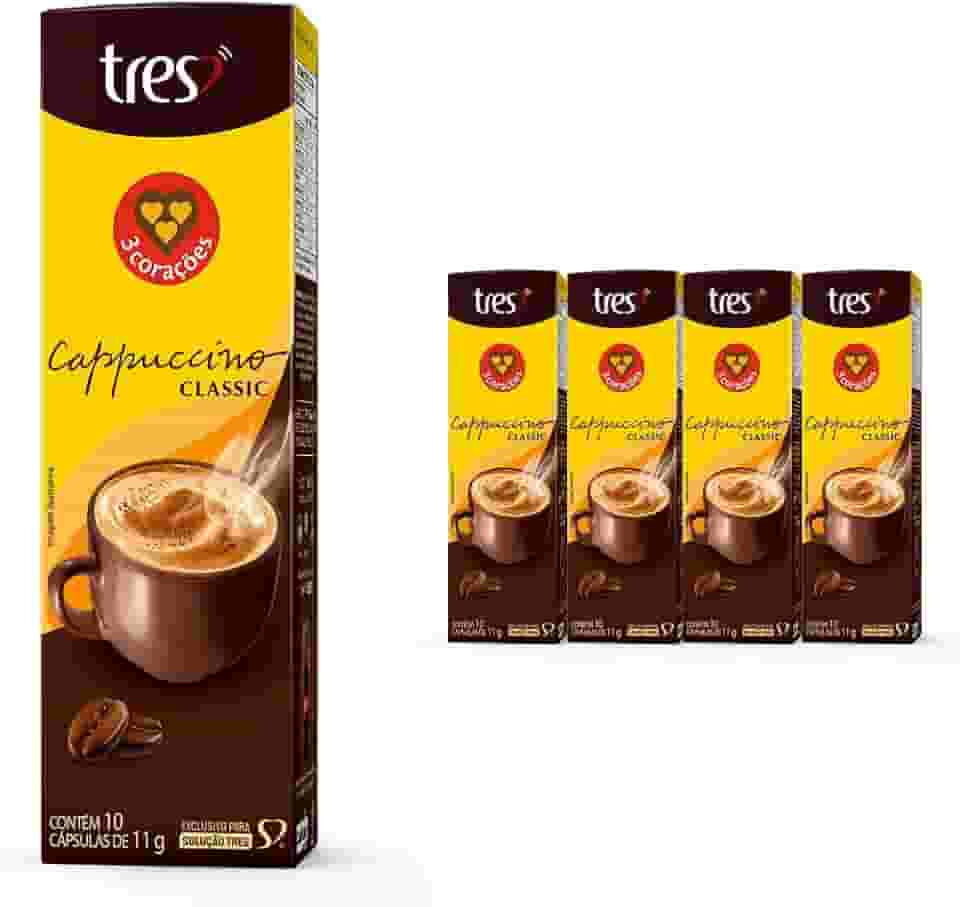 3 Corações Pack Cápsula de Cappuccino Classic TRES - 40 un
